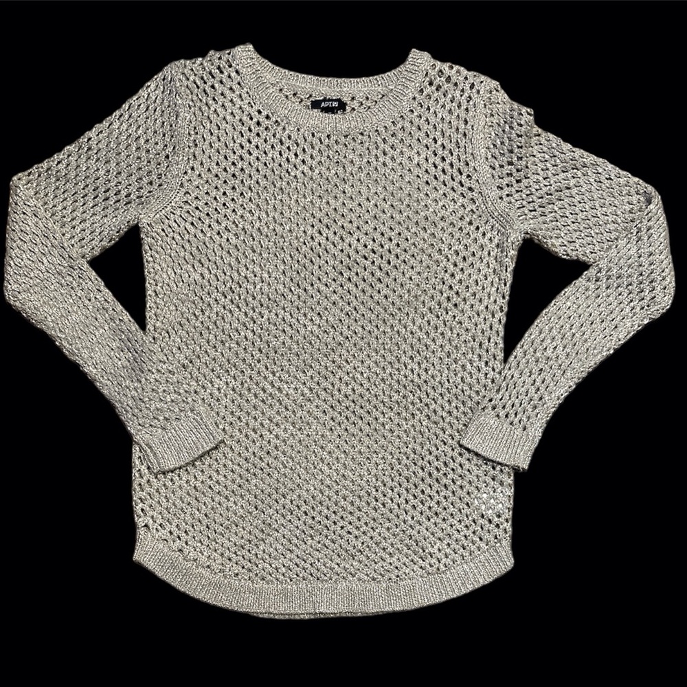 Open weave tunic sweater